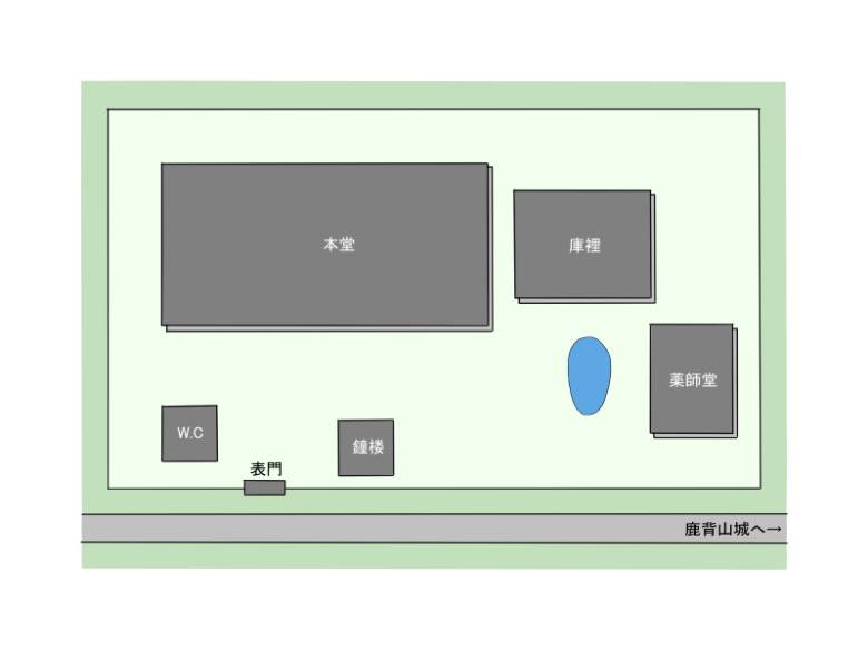 京都府木津川市 鹿背山西念寺 境内図