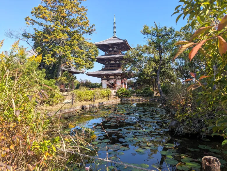 奈良県生駒郡斑鳩町 法起寺 三重塔