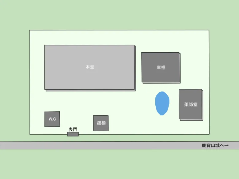 京都府木津川市 鹿背山西念寺 境内図